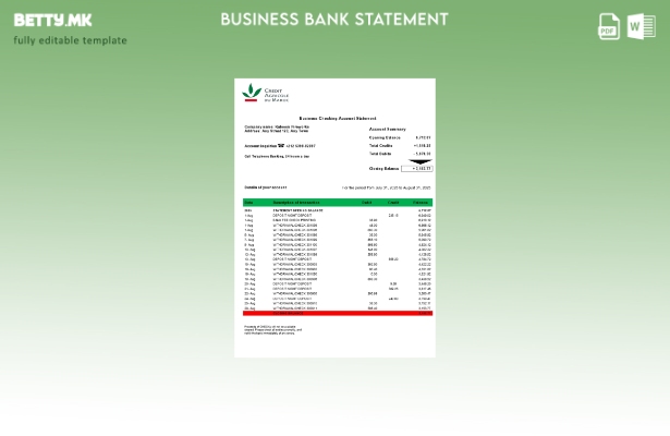 модерен стил Marocco Crédit Agricole изјава за претпријатие Шаблон Word и PDF фо